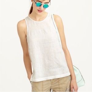 J. Crew rhinestone & linen top